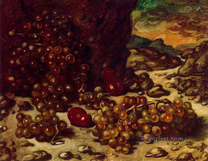 naturaleza muerta con paisaje rocoso 1942 Giorgio de Chirico Impresionista Pintura al óleo